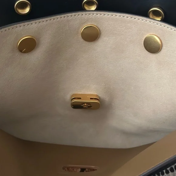 Tory Burch Lee Radziwill Exotic Small Double Bag - Picture 10 of 14